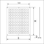 Afbeeldingen van VENTILATIEPLAAT 250X300MM ALUMINIUM