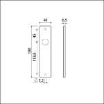 Afbeeldingen van Ami Kortschild 180/41 rh blind        f-1
