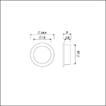 Afbeeldingen van Ami Nylon ring transparant wit verpakt per 10