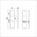 Afbeeldingen van Ami Kortschild wc 180/41 rh 5*57         f-1