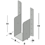 Afbeeldingen van GB Raveeldrager met strip 190/59x110 1 SV