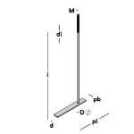 Afbeeldingen van GB Muurplaatanker met plaat M12 600 PL 225 dl