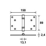 Afbeeldingen van AXA Kantelaaf-scharnier/3,5x6/tgs ean