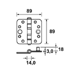 Afbeeldingen van AXA Vh.kog.sch./3mm/rh/89x89/gem/tgs/ean/