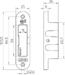 Afbeeldingen van VS4228 Veiligheidsluitkom Zamac  zwart gel.