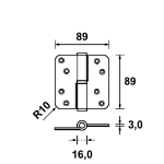 Afbeeldingen van AXA Kogelpomel/rh/89x89/li/rvs/ean