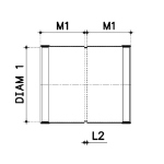 Afbeeldingen van 125mm dubb.steekmof dw 2xmm