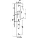 Afbeeldingen van P 4119/17/T DR.1+3 SLUITPLAAT, RVS 29X196MM R