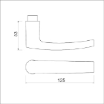 Afbeeldingen van Ami Deurkruk 332/125 gatdeel m6 f2