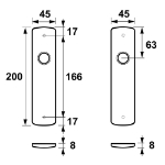 Afbeeldingen van AXA Binnenbeslag/klik/loop/f1 geslepen/ean