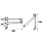 Afbeeldingen van AXA Flex 196mm linkssluitend roestvaststaal