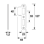 Afbeeldingen van AXA Sluitpl.rond tbv dag/nachtslot/zwart
