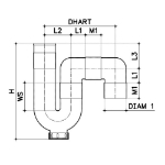 Afbeeldingen van 32mm abs s- en p-sifon