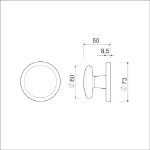 Afbeeldingen van Ami Voordeurknop 160/60  zwart 9005 str