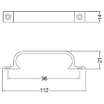 Afbeeldingen van Greep 96mm opschroevend mat zwart