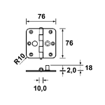 Afbeeldingen van AXA Vh.scharnier/3 x 3/rh/tgs ean skg