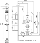Afbeeldingen van Nemef v/b slot 8 x 63mm type 1264/4-50 DIN L