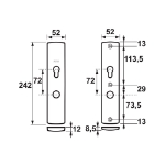 Afbeeldingen van AXA Curve comfort vh schilden/krukgat pc72//2