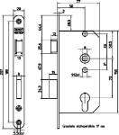 Afbeeldingen van 549/4-50 DR.1+3 bulk per 5 Deurslot