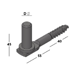 Afbeeldingen van Inschroefduim pen Ø16 EPZ