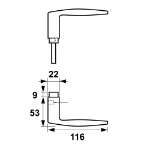 Afbeeldingen van AXA Deurkruk curve/f1/deurdikte 38-54mm/ean