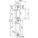 Afbeeldingen van Nemef Sluitplaat RVS rond type P 1279/17 DIN