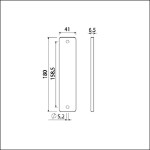 Afbeeldingen van Ami Kortschild 180/41 rh geheel blind zwart 9