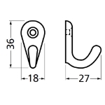 Afbeeldingen van Handdoekhaak zwart