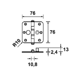 Afbeeldingen van AXA Vh.kogellager-sch/76x76-rh/tgs ean skg