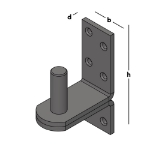 Afbeeldingen van GB Verhoogde plaatduim 50 Ø16x45 50 38x5 EPZ