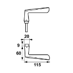 Afbeeldingen van AXA Deurkruk/vlinder/f1 ean