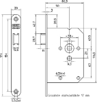 Afbeeldingen van Nemef Loopslot type 1255/2-50 DIN links