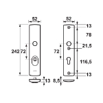 Afbeeldingen van AXA Curve plus vh schilden/krukgat pc72//242x