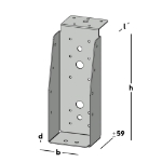 Afbeeldingen van Balkdrager GBS-LL 75x200 SV
