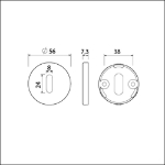 Afbeeldingen van Ami Klik rozet rond slg zwart