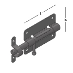 Afbeeldingen van GB Plaatgrendel + Barcode 80x50 ZV