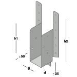 Afbeeldingen van GB Raveeldrager met strip 190/46x117 1 SV