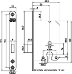 Afbeeldingen van Nemef 1200 Serie binnendeurslot klavierslot S