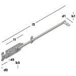 Afbeeldingen van GB Rolstaartschuif vlak 600x65 6 EV