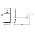 Afbeeldingen van Leuninghouder stokschr. naturel
