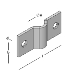 Afbeeldingen van Gaaspaneelklem 6mm 50x20x2 ZM