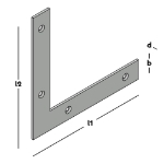 Afbeeldingen van GB Raamhoek recht 120x120 19x1,5 ZM