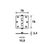 Afbeeldingen van AXA Kogellager-scharn/76x76/tgs ean
