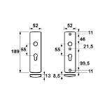 Afbeeldingen van AXA Curve vh schilden/krukgat pc55/189x52//f1