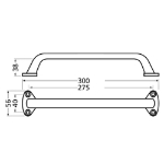Afbeeldingen van Greep 300mm opschroevend naturel