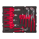 Afbeeldingen van MILWAUKEE® Foam inlay voor PACKOUT™ gereedschapskoffers met lades met tangen (8-delig) 8 pc Packout Drawer Pliers Foam Insert Set