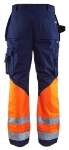 Afbeeldingen van Werkbroek High Vis C52 Marineblauw/Oranje