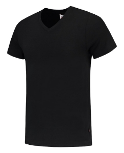 Afbeeldingen van T-shirt V Hals Fitted Black M