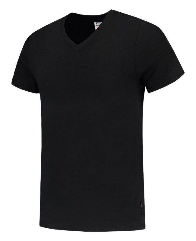 Afbeeldingen van T-shirt V Hals Fitted Black M