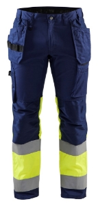 Afbeeldingen van High Vis werkbroek met stretch en gereed